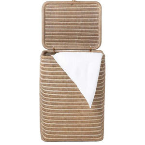 Nouveau design de rangement en rotin avec couvercle, style vintage, organisateur en osier, artisanat vietnamien, panier décoratif, conception personnalisée, fournisseur OEM ODM - Product Image 1