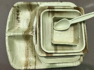 Platos de hoja de palma desechables biodegradables redondos de 6 pulgadas, juego de vajilla pequeña, platos compostables de hoja de palma - Product Image 5