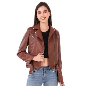 Wholesale New European and American Women's Popular Jacket PU Women's <b>Leather</b> Jacket Women's <b>Leather</b> Jacket - Product Image 1