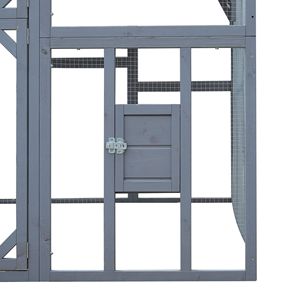 110 grande \ "box all'aperto per gattini con copertura impermeabile di aggiornamento, recinti per pollaio per animali domestici-Grey - Product Image 5