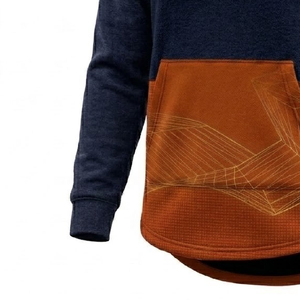 Hoodie de luxe en laine de mouton avec silhouette à longue traîne, vêtement streetwear personnalisé, solutions OEM ODM - Product Image 4