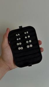 Pendientes de plata de ley 925 con diamantes de moissanita y cierre de rosca para mujeres y hombres, regalo de aniversario. - Product Image 3