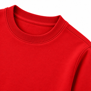 เสื้อสเวตเชิ้ตคอกลมสีแดงสำหรับผู้ชาย ทรงโอเวอร์ไซส์ ผ้าถักเนื้อแน่น แขนยาว สวมใส่สบาย ระบายอากาศได้ดี น้ำหนัก 340 กรัม เหมาะสำหรับฤดูหนาว - Product Image 4