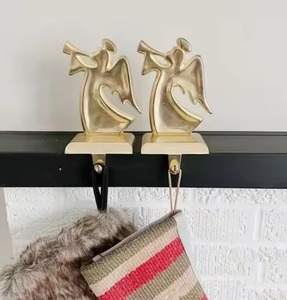 Elegant Metal <b>Stocking</b> <b>Holder</b> for Home Hospitality and Holiday Decoration - Product Image 1