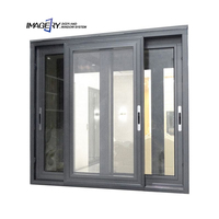 Fenêtre coulissante en aluminium à impact de type ouragan avec moustiquaire, moderne, à bas prix, en verre réfléchissant pour la maison