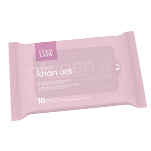 Lingettes nettoyantes au théier Vietnam Luck Lady, 10 pièces, en tissu non tissé, extra douces, antibactériennes, pour l'hygiène personnelle - Product Image 4