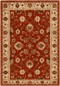 Tapis en laine tufté à la main à motifs floraux traditionnels, vert sauge, avec bordure décorative et médaillon géométrique floral, idéal pour les hôtels - Product Image 2