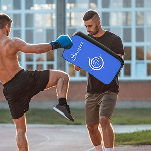 Scudo da Colpo Blu da 16,5 Pollici per Muay Thai, Pad Singolo per Arti Marziali, Attrezzatura per Karate, Kickboxing, MMA - Product Image 1