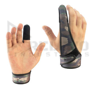 Gants de pêche en néoprène style camouflage avec logo personnalisé, résistants aux UV, en tissu doux, à doigts courts, pour la pêche en lac - Product Image 1