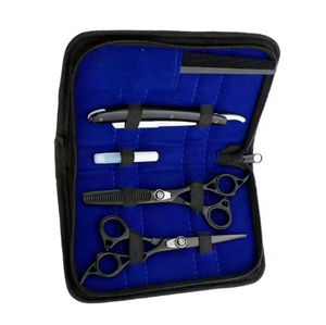 Kit de Tijeras de Peluquería Profesionales de Acero Inoxidable de Primera Calidad con Recubrimiento de Color, Juego de Tijeras para Adelgazar el Cabello con Peine y Pinza, Herramientas de Salón - Product Image 3