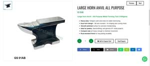 แท่นตีเหล็กขนาดใหญ่ 1500 กรัม เครื่องมือขึ้นรูปโลหะ แท่นตีเหล็กสำหรับงานเหล็ก เครื่องมือทำเครื่องประดับ เครื่องมือช่างทอง เครื่องมือสำหรับงานเครื่องประดับ | หมายเลขสินค้า: GS-01AB - Product Image 2