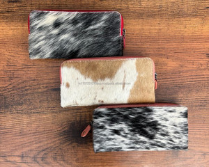 Nueva Cartera de cuero de vaca reciclada hecha a mano Real, superventas, carteras de cuero de lujo con estilo Vintage únicas para mujer - Product Image 2