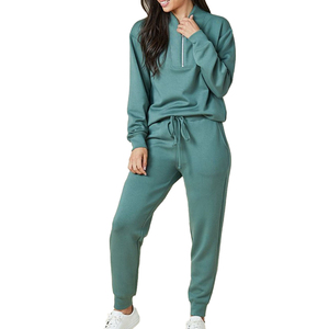 Conjuntos Deportivos de 2 Piezas para Mujer con Logotipo Personalizado, Ropa Deportiva para Gimnasio, Jogging, Conjuntos Deportivos al por Mayor 100% Algodón, Conjuntos Deportivos para Mujer OEM - Product Image 1