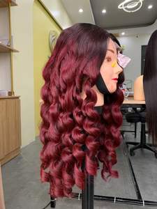 Vente en gros directement d'usine à la mode couleur profonde bouclée vague droite vietnamienne humaine alignée dentelle Bundle disponible 6-32 pouces - Product Image 6