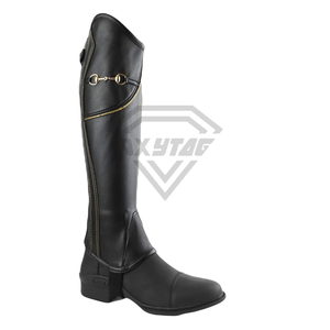 New High Quality <b>Half</b> Horse Riding <b>Chaps</b> for Men and Women Leather Equipment Genuine Leather <b>Chaps</b> for Sale Custom OEM - Product Image 1
