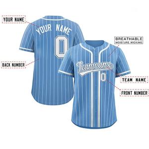 Camiseta de Béisbol Transpirable de Alta Calidad con Logotipo Personalizado, de Secado Rápido, con Dos Botones, Mangas Cortas, para Hombre y Mujer, para Softbol - Product Image 4