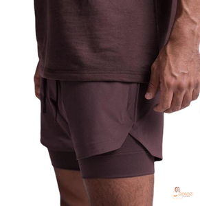 Mens High Quality Athletic <b>Compression</b> <b>Shorts</b> 100% Cotton Canvas Knitted High Waist Quick Dry Eco-Friendly Workout Gym Running - Product Image 3