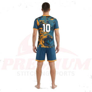 Fabricante de Uniformes de Fútbol Personalizados, Conjunto de Camiseta y Pantalones Cortos de Fútbol con Impresión de Logotipo - Product Image 3