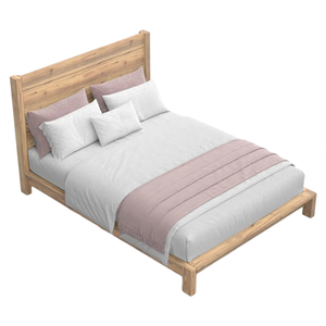 Cadre de lit en bois massif de haute qualité, meuble écologique avec brosse métallique, meuble de chambre à coucher souple - Product Image 6