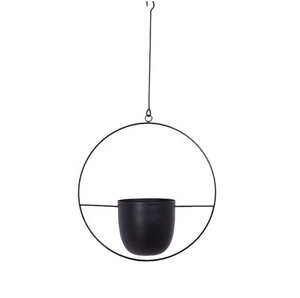 Maceta colgante de pared de hierro, soporte rústico de metal para hierbas, para el hogar, habitación de hotel, balcón, macetas decorativas de hierro para plantas. - Product Image 2