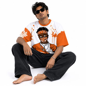 Camiseta Retro OEM 100% Algodón para Hombre, Talla Grande, Impresión DTG, Logotipo, Camiseta de Gran Gramaje, Lavada al Ácido, Vintage, Personalizada - Product Image 2