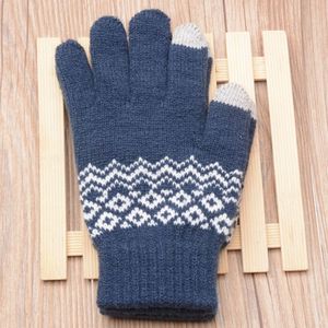 Outdoor Winter Jacquard Knitted Thermal <b>Gloves</b> Double-Layer Wrist <b>Gloves</b> <b>Touch</b> <b>Screen</b> Cold Resistant Acrylic From Viet Nam - Product Image 2