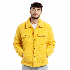 Mens Sherpa Zip up <b>Fleece</b> <b>Jackets</b> <b>Thick</b> <b>Fleece</b> Vintage Sherpa <b>Jacket</b> Men Fur Winter Zip up Sherpa <b>Fleece</b> <b>Jacket</b> for Men - Product Image 5