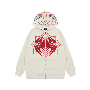 Sudadera con Capucha de Algodón Mezclado para Otoño e Invierno, Estilo Americano, con Emblema de Piedra, para Amantes de la Moda - Product Image 5