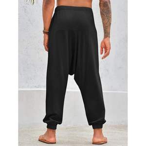 Pantalon de survêtement homme haute qualité à entrejambe bas, coupe ample Harem, en polaire respirante, avec logo personnalisé, vente en gros, nouveauté - Product Image 6