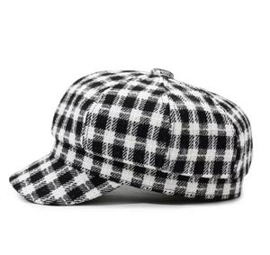 Gorro unisex de algodón a cuadros, 56-58 cm, gorro informal para primavera y otoño - Product Image 5
