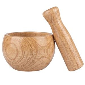 Natural Wooden Mortar <b>and</b> Pestle <b>Set</b> for Kitchen Wood <b>Spice</b> Grinder Traditional Okhli Imam Dasta Kharal Khalbatta Musal Tool - Product Image 3