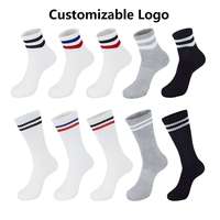 Chaussettes de sport respirantes et douces en nylon/coton, personnalisables avec logo, noires, pour hommes, femmes et jeunes, idéales pour le printemps, l'athlétisme, le quotidien et les loisirs.