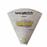 Sac en papier triangulaire jetable personnalisé avec logo, support à crêpes, boîte à frites anti-graisse pour la vente à emporter, pop-corn, poulet, gaufres