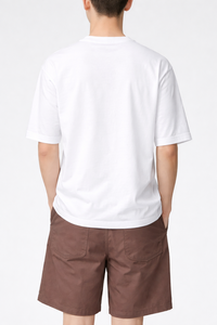 Camiseta Casual de Cuello Redondo para Hombre, 100% Algodón, Talla Grande, Manga Corta, Ecológica, Transpirable, de Secado Rápido, 220g, Alta Calidad - Product Image 5