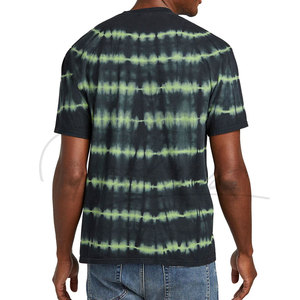 เสื้อยืดผู้ชายคุณภาพสูง ลายมัดย้อม ผ้าฝ้าย 100% เนื้อหนา ทรงปกติ ระบายอากาศได้ดี แห้งเร็ว สกรีนโลโก้ด้านหน้าได้ตามต้องการ สไตล์ลำลอง - Product Image 3