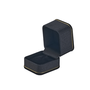 Boîte de rangement pour bijoux en velours noir de style japonais, rectangulaire, avec un design minimaliste et une structure compacte, 50x60x60mm - Product Image 3