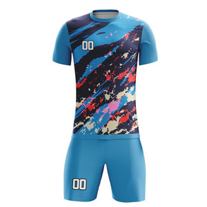 High Quality Soccer Team Uniform Breathable Quick Dry Football Jersey <b>Set</b> Custom Sportswear Soccer Uniform Supplier Wholesale - Product Image 1