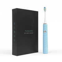 Brosse à dents électrique sonique IPX7, étanche, à poils souples, blanchiment des dents, charge sans fil portable, pour adulte