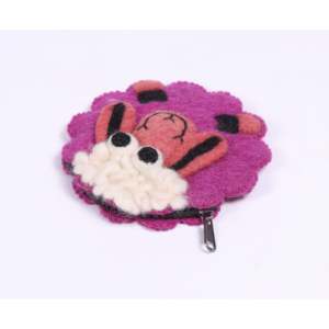 กระเป๋าใส่เหรียญทำจากผ้าสักหลาดลายแกะสุดหรู ดีไซน์เก๋ น้ำหนักเบา ผลิตด้วยมือโดย Feltandwool - Product Image 1