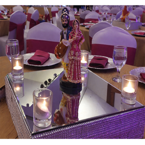 รูปปั้นคู่รักเต้นพันจาบ/คู่รักพันจาบเฉลิมฉลองจักโก้ด้วยดอล/ของตกแต่งโต๊ะงานแต่งงานพันจาบ ออสเตรเลีย - Product Image 1