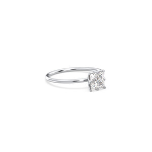 Bague solitaire en or massif 14 carats avec diamant de laboratoire certifié REYES IGI, diamant HPHT CVD, pour fiançailles - Product Image 3