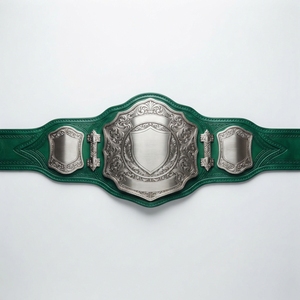 Custom <b>Wrestling</b> Trophy <b>Belt</b> Championship Boxing Sports Award Competition Prize Metal Plates Leather Strap Personalized Design - Product Image 2
