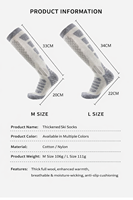 Chaussettes de ski pour hommes en gros, hautes jusqu'au genou, sans coutures, en coton peigné, pour snowboard, hiver, chaudes, épaisses, avec logo personnalisé, chaussettes de sport