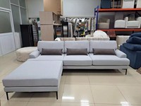 Canapé-lit gonflable en forme de L de conception européenne, avec revêtement amovible en mousse, tissu écologique lavable, sièges inclinables pour salon