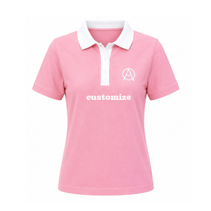 Camiseta Oversize Rosa para Mujer, Manga Corta, Color Sólido, Transpirable, Tela Jersey de Algodón de 240g, Impresión de Logotipo Personalizado, Estilo Casual - Product Image 1