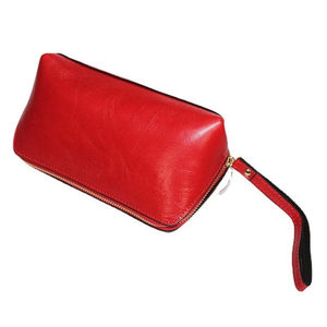 Wholesale Durable Genuine Leather Custom Logo Travel <b>Makeup</b> Bag Pouch Organizer Cosmetic Bags - Product Image 2