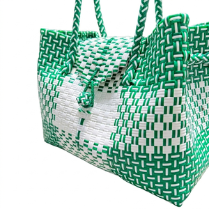 Sac à main bohème tendance été pour femme, grand sac fourre-tout avec deux poignées tressées, logo personnalisé - Product Image 3