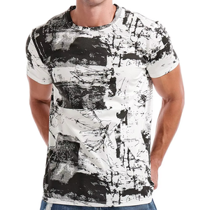 T-shirt de sport élégant pour homme, respirant, séchage rapide, léger, vêtements de sport décontractés, 100% coton, coupe classique - Product Image 1