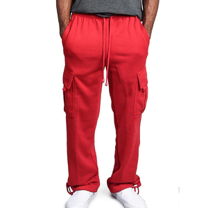 Pantalones de chándal de forro polar grueso con logo personalizado al por mayor para hombre, estilo vintage, holgados, de pierna ancha, para invierno, joggers, pantalones de calle - Product Image 3