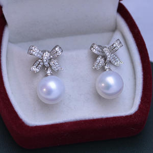 Freshwater 11-12mm White Round Pearl Earrings for Women S925 Silver <b>Butterfly</b> Fasteners Strong <b>Light</b> Fine Flaws - Product Image 4